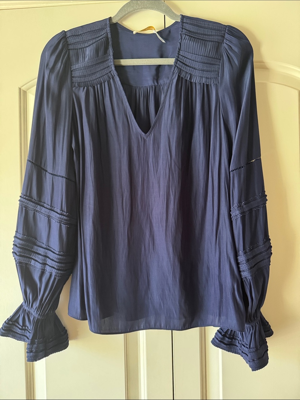 Ramy Brook Long Ballon sleeve blouse Navy XS